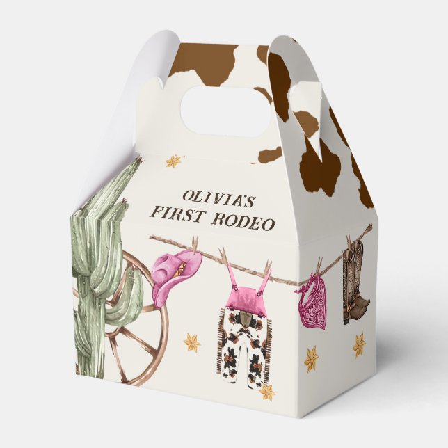 Western Cowboy Birthday Party Favour Box (Front Side)