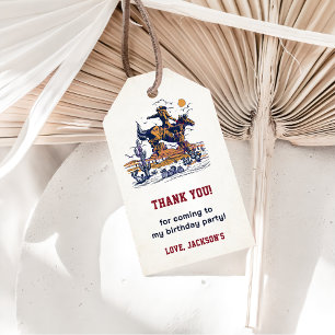 Western Cowboy Birthday Party Gift Tags