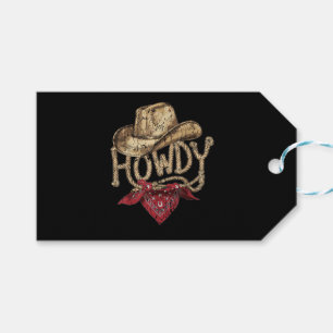 Western Cowboy Birthday Party Gift Tags