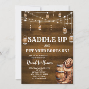 Western Cowboy Birthday Party Invitation
