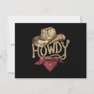 Western Cowboy Birthday Party  Invitation