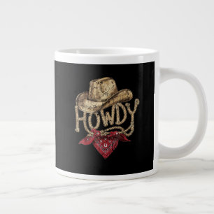 Western Cowboy Birthday Party Large Coffee Mug