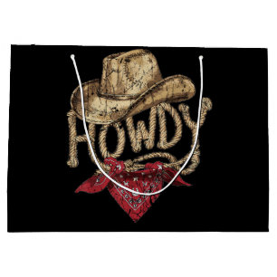 Western Cowboy Birthday Party  Large Gift Bag