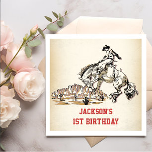 Western Cowboy Birthday Party Napkins