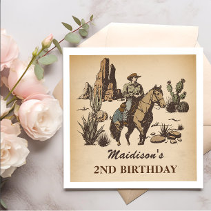 Western Cowboy Birthday Party Napkins