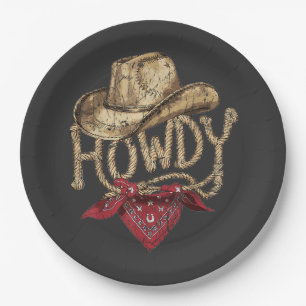 Western Cowboy Birthday Party  Paper Plate