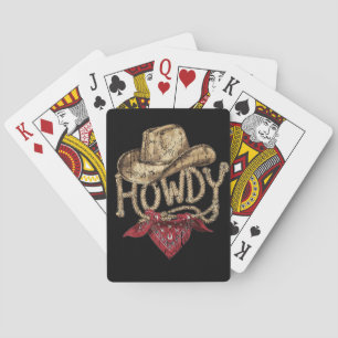 Western Cowboy Birthday Party Playing Cards