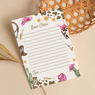 Western Cowboy Birthday Party Thank You Card