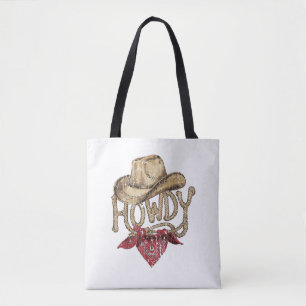 Western Cowboy Birthday Party Tote Bag