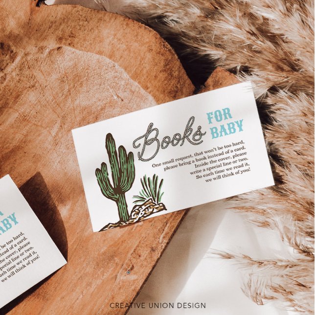 Western Cowboy Books for Baby Shower Card (Creator Uploaded)
