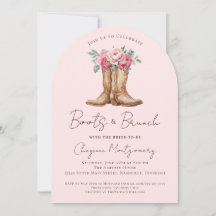 Western Cowboy Boots and Brunch Bridal Shower 