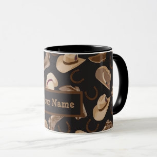 Western Cowboy Boots Hats Name Personalised Mug