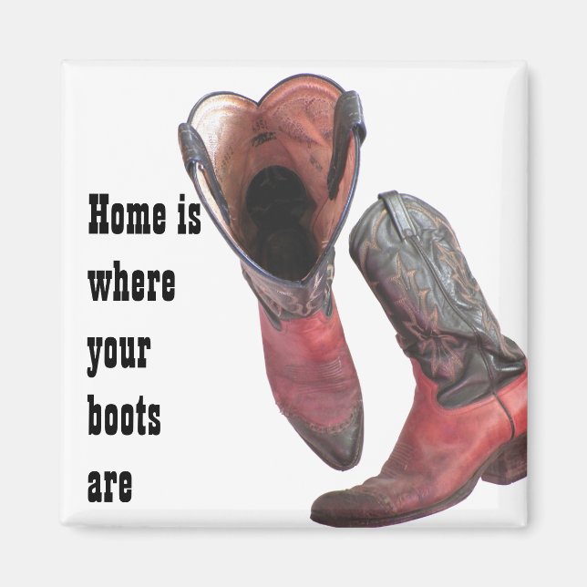 Western Cowboy Boots Magnet (Front)