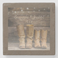 Western Cowboy Boots Rustic Barn Monogram