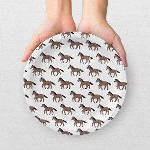 Western Cowboy Boy Baby Shower Horse Paper Plates