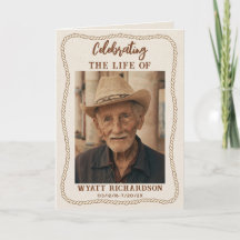 Western Cowboy Celebration of Life Funeral Program