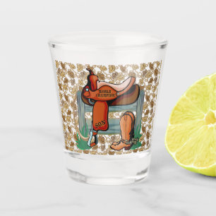 Western Cowboy Champion Son Saddle Shot Glass