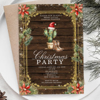 Western Cowboy Christmas Cactus Stringlight
