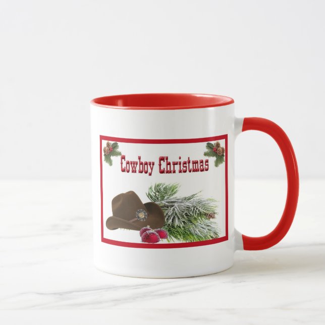 Western Cowboy Christmas Coffee Mug (Right)
