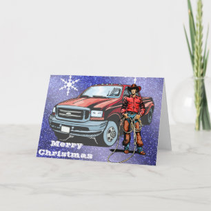 Western Cowboy Christmas Greeting Card