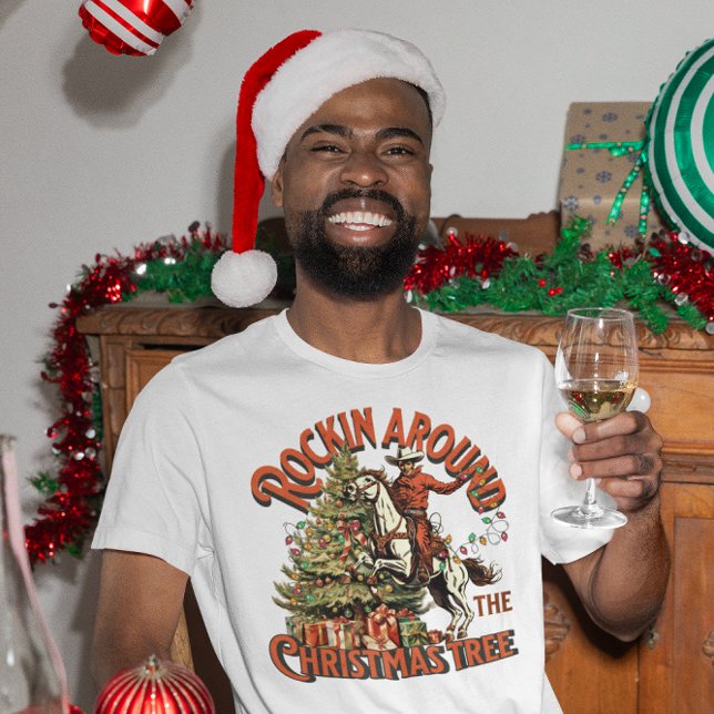 Western Cowboy Christmas T-Shirt (Creator Uploaded)