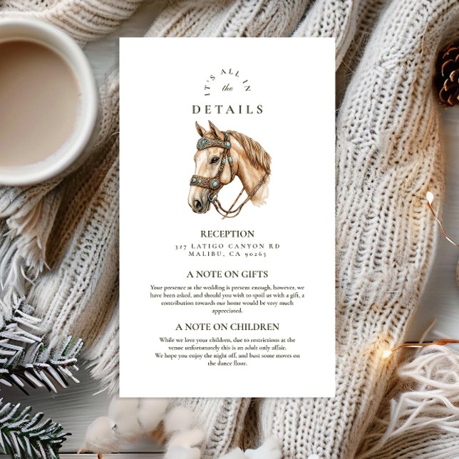 Western Cowboy Christmas Wedding Enclosure Card (Creator Uploaded)