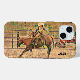 Western Cowboy Country Horse Riding iPhone 15 Case