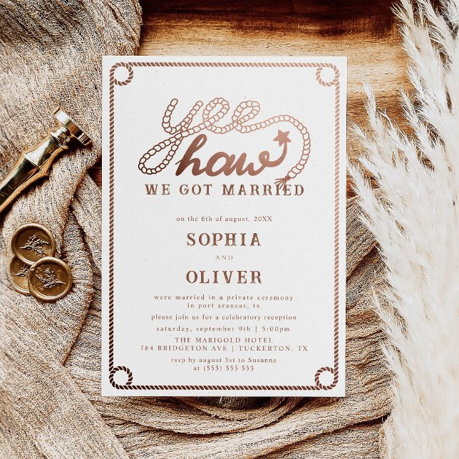 Western Cowboy Country Wedding Elopement Invitation (Creator Uploaded)