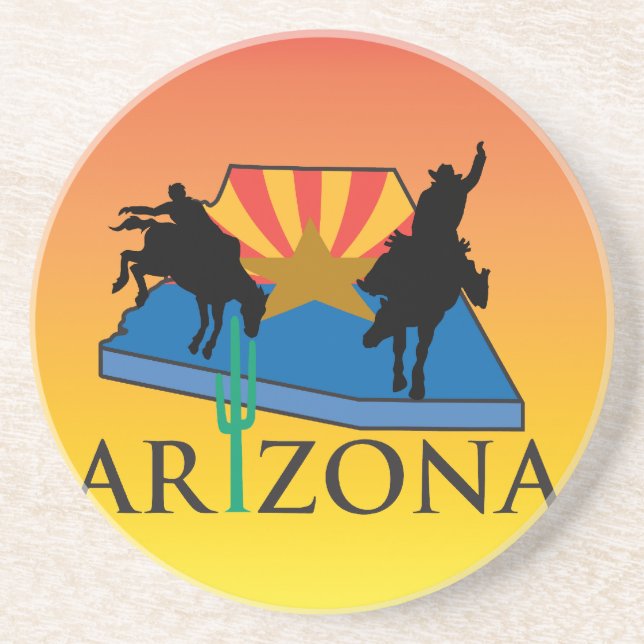 Western Cowboy Cowgirl Horse Barn Rodeo Coasters (Front)