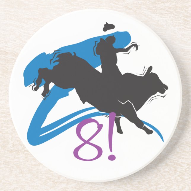 Western Cowboy Cowgirl Horse Barn Rodeo Coasters (Front)