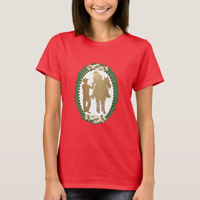 Western Cowboy Cowgirl Horse T-Shirt (Front)