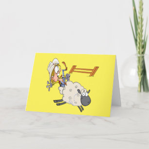 Western Cowboy Cowgirl Rodeo Mutton Bustin Card