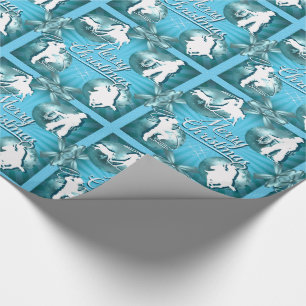 Western Cowboy Cowgirl Roping Christmas Gift Wrap
