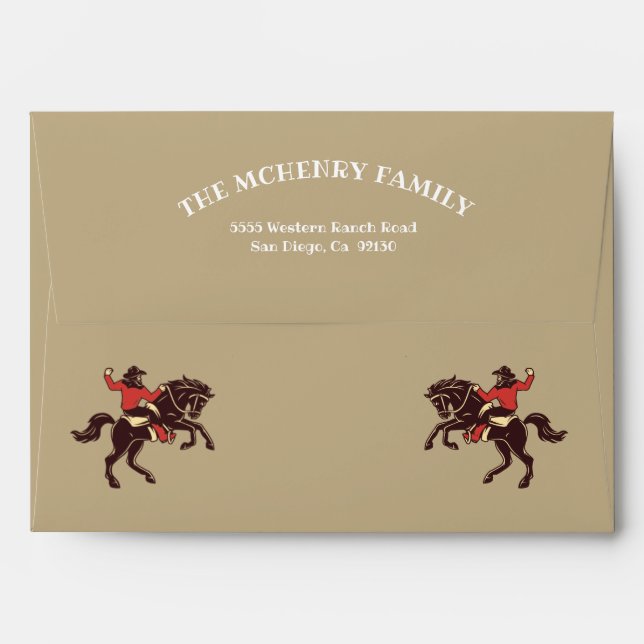 Western Cowboy Envelope (Back (Top Flap))