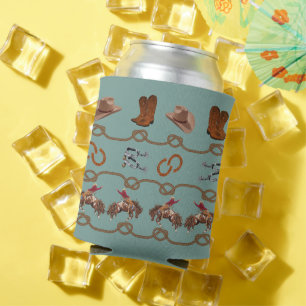 Western Cowboy Essentials Can Cooler