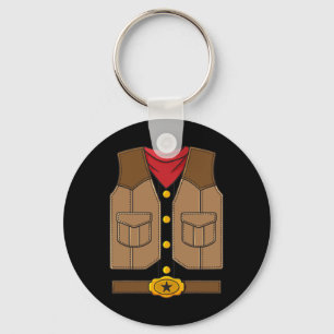 Western Cowboy Halloween Boys Kids  Key Ring
