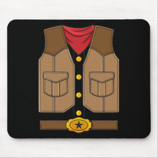 Western Cowboy Halloween Boys Kids  Mouse Mat