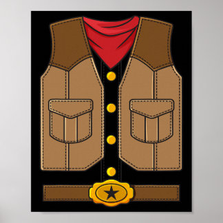 Western Cowboy Halloween Boys Kids  Poster