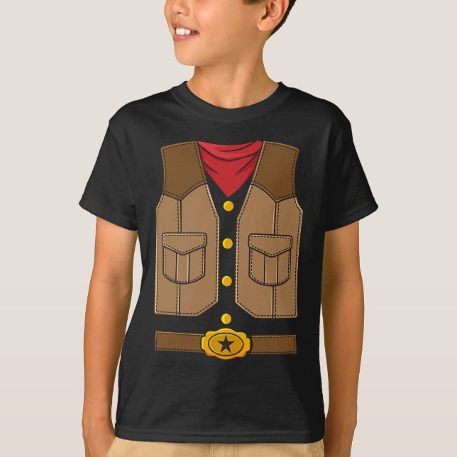 Western Cowboy Halloween Boys Kids  T-Shirt (Front)
