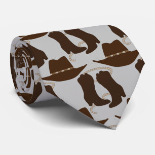 Western Cowboy Hat and Boots Tie