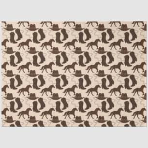 Western Cowboy Hat Boots Horse Tissue Paper