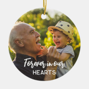 Western Cowboy Hat Forever in Our Hearts Photo Ceramic Tree Decoration