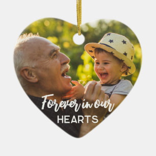 Western Cowboy Hat Forever in Our Hearts Photo Ceramic Tree Decoration