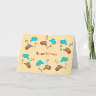 Western Cowboy Hats and Bandanas Birthday Card