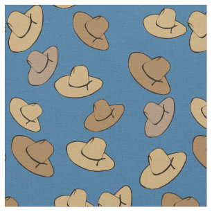 Western Cowboy Hats Print Fabric