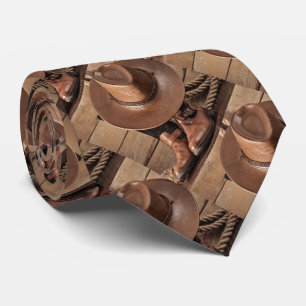 Western Cowboy Horse Riding Boots Hats Tie