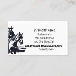Western Cowboy Horses Shop Store Business Card