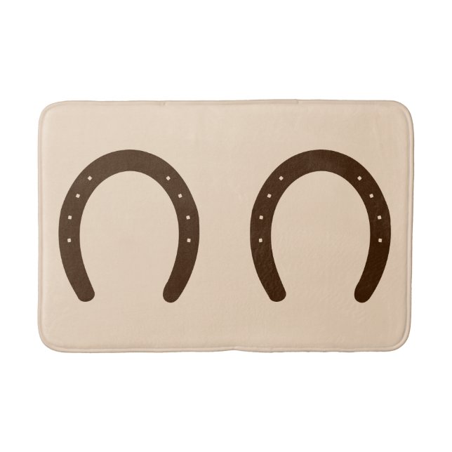 Western Cowboy Horseshoe Bath Mat (Front)