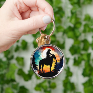 Western Cowboy Key Ring