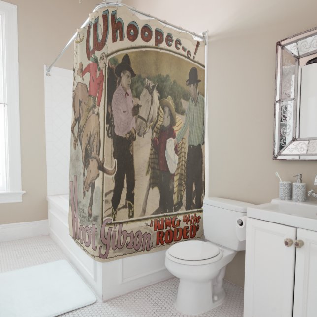 Western Cowboy King of The Rodeo Shower Curtain (In Situ)